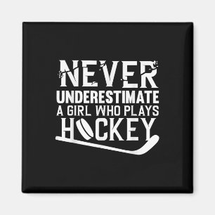 Grappige Hockey Kunst Voor Meisjes Vrouwen Veldhoc Magneet