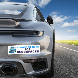 Grappige Hockey Mijn Andere Auto is een IJsmachine Bumpersticker
