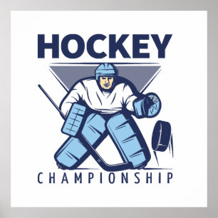 Grappige hockey poster