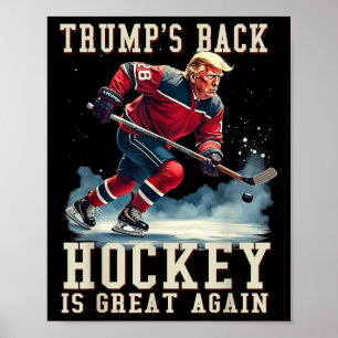 Grappige Hockey Trump Speler Cool Ice Hockey Poster
