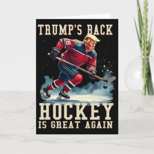 Grappige Hockey Trump Speler Cool Vintage IJshocke Kaart