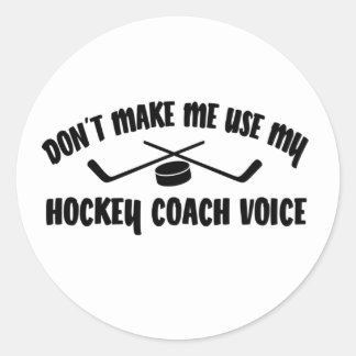 Grappige hockeycoach ronde sticker