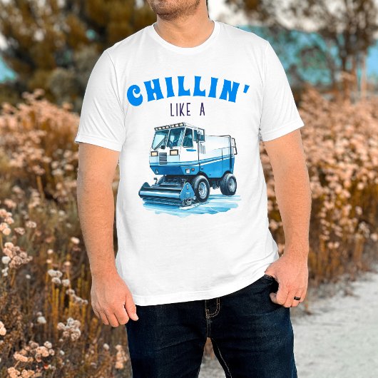 Grappige hockeyfan Chillin als een ijsopsteker T-shirt