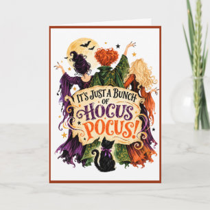 Grappige Hocus Pocus Halloween Heksen Wenskaart Kaart