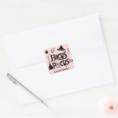 Grappige Hocus Pocus Witch Halloween Vierkante Sticker (Envelop)