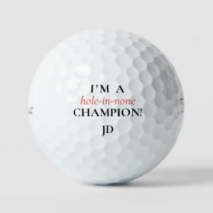 Grappige Hole-in-None Champion Titleist Golfballen