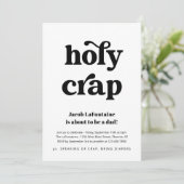Grappige Holy Crap Daddy Diaper Party Uitnodiging (Staand voorkant)