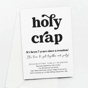 Grappige Holy Crap Family reünie uitnodiging