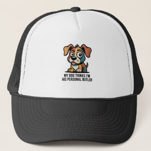 Grappige hond Butler Cartoon citaat Trucker Pet
