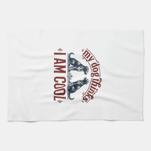 Grappige hond citaat vintage gravure T-shirt ontwe Theedoek