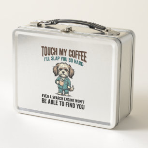 Grappige Hond Coffee Waarschuwing Vintage Gravure