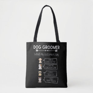 Grappige hond die humoristische puppy Groomer Fun Draagtas