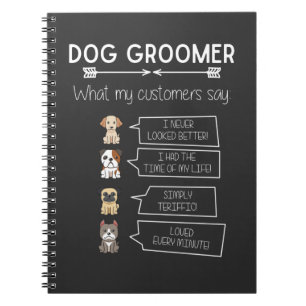 Grappige hond die humoristische puppy Groomer Fun Notitieboek