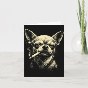 Grappige Hond die Sigaret Rookt Chihuahua Meme Kaart