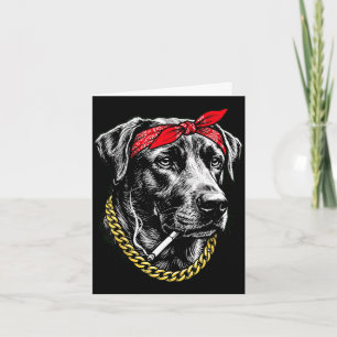 Grappige hond die sigaret rookt labrador retriever kaart