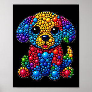 Grappige Hond Dierenliefhebbers Stippen Gelukkige Poster