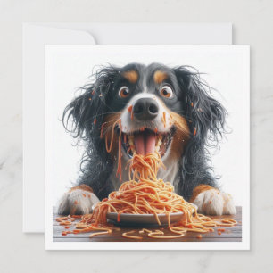 Grappige hond diner uitnodiging, hond verjaardag kaart