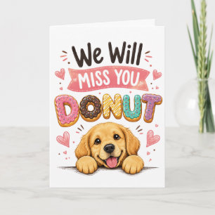 Grappige Hond Donut Afscheids Cadeau Collega Pensi Kaart
