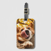 Grappige Hond Eigen Foto Bagagelabel (Voorkant (verticaal))