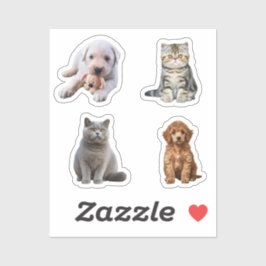 grappige hond en kat sticker