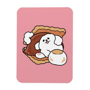 Grappige Hond en S'more Design – Kawaii Huisdierli Magneet