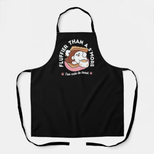 Grappige Hond en S'more Design – Kawaii Huisdierli Schort