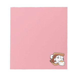 Grappige hond en S'more-ontwerp – Kawaii huisdierl Notitieblok