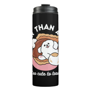 Grappige hond en S'more-ontwerp – Kawaii huisdierl Thermosbeker