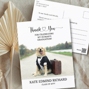 Grappige Hond Foto Gepersonaliseerd  Afstudeer Dan Briefkaart