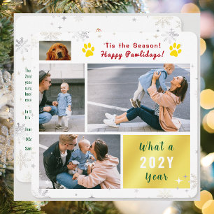 Grappige Hond Gelukkige Pawlidays Foto's Kerstbrie Feestdagenkaart