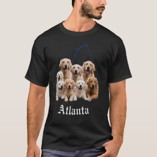 Grappige Hond Golden Retriever Bootleg Atlanta Geo T-shirt