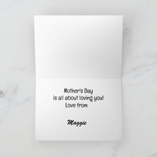 Grappige hond Great Dane Moederdag kaart  (Binnen)