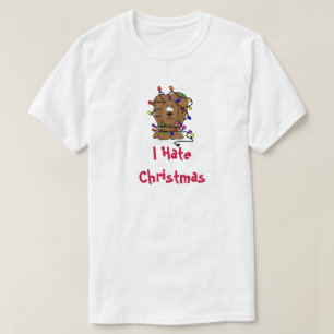 Grappige Hond haat ik de Lichten van het Vakantie T-shirt