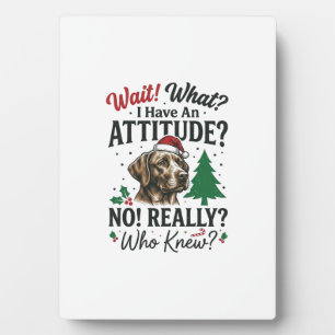 Grappige Hond Houding Kerst Vector Ontwerp_1 Fotoplaat