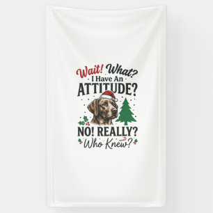 Grappige Hond Houding Kerst Vector Ontwerp_1 Spandoek