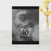 Grappige hond humor aangepaste leeftijd Verjaardag Kaart (Gele Bloem)