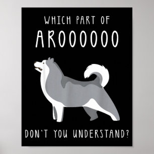 Grappige Hond Husky Moeder Gesneden Voor Meisjes E Poster