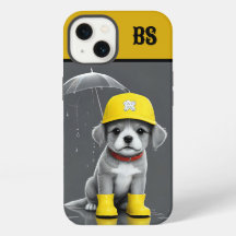 Grappige hond in regenlaarzen - hond Humor