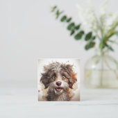 grappige hond informatiekaartje (Staand voorkant)