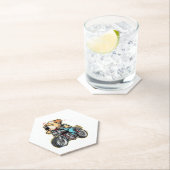 grappige hond kartonnen onderzetters (Insitu)