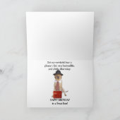 Grappige hond / Lab-baas verjaardag Kaart (Binnen)