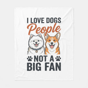 Grappige Hond Liefhebber Citaat Vintage Gravure Ve Fleece Deken
