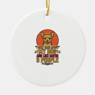 Grappige Hond Liefhebber Vintage Citaat Vector Des Keramisch Ornament