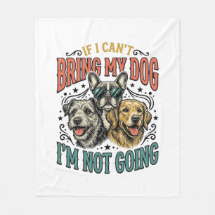 Grappige Hond Liefhebber Vintage Gravure Citaat De Fleece Deken