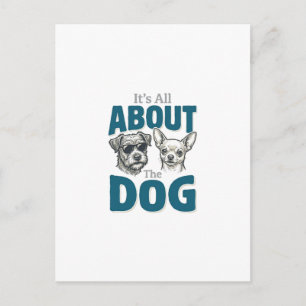 Grappige Hond Liefhebber Vintage Gravure Grafisch_ Briefkaart