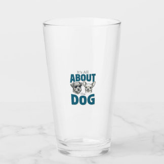 Grappige Hond Liefhebber Vintage Gravure Grafisch_ Glas
