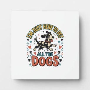 Grappige Hond Liefhebber Vintage Huisdier Alle Hon Fotoplaat