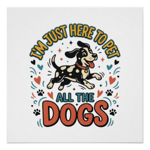 Grappige Hond Liefhebber Vintage Huisdier Alle Hon Perfect Poster