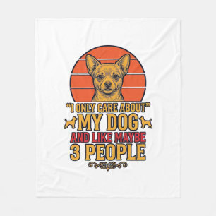 Grappige Hond Liefhebber Vintage Quote Vector Desi Fleece Deken