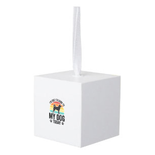 Grappige Hond Liefhebber Vintage Zonsondergang Cit Kubus Ornament